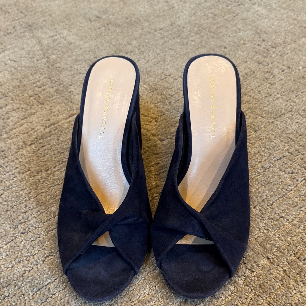 Leoffler Randall - Women's Black Heeled Mules - Picture 5 of 9